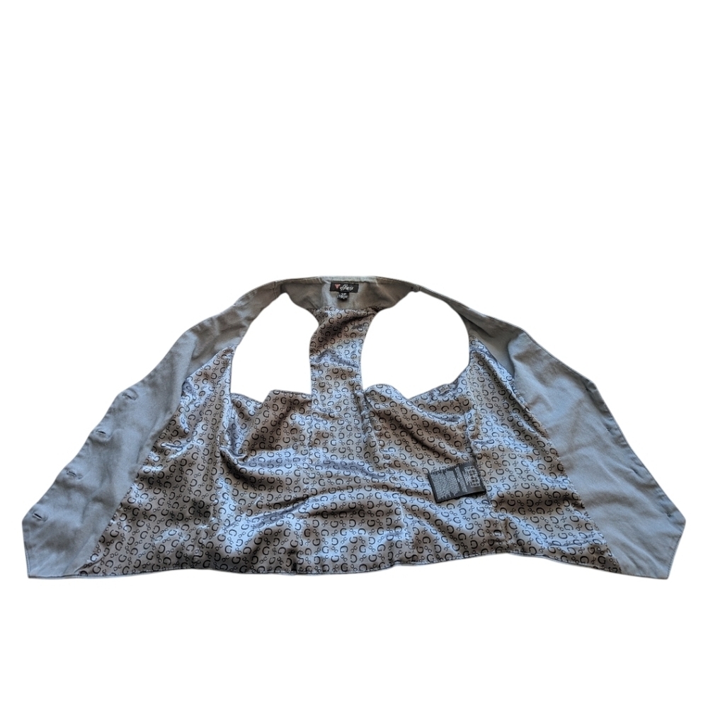 Vintage Guess Ruched Vest Top Women Small Grey Y2K - Picture 6 of 9